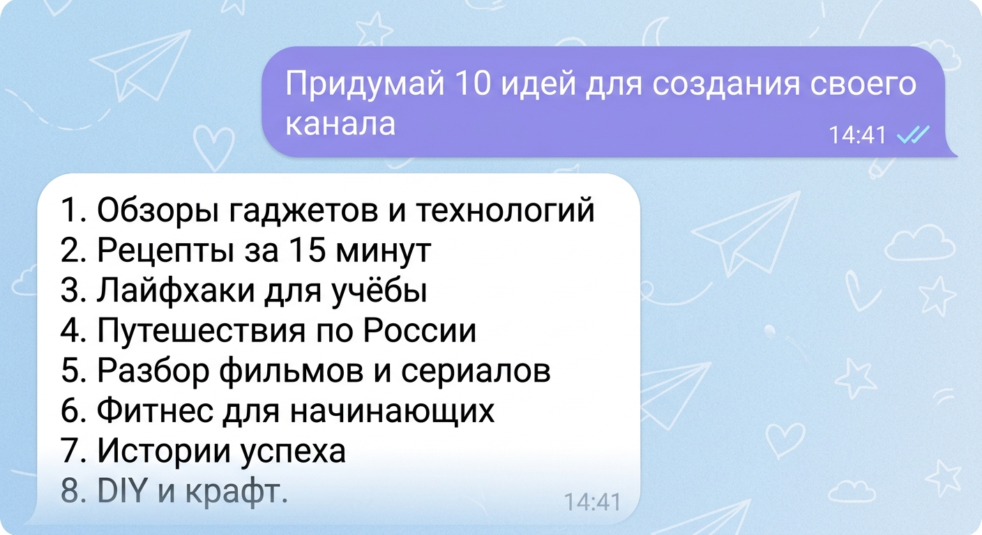 Пример бытового диалога с ботом